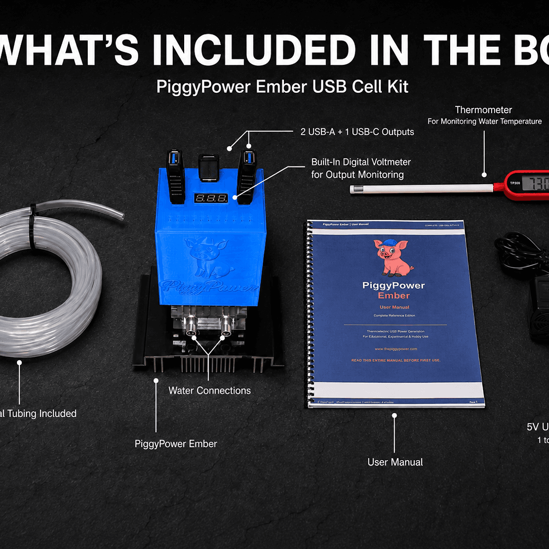 PiggyPower Ember USB Cell Kit