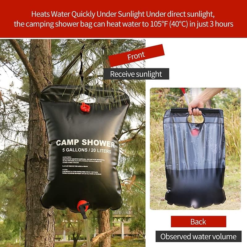 Replacement 5 Gallon Solar Shower & Gravity Water Bag